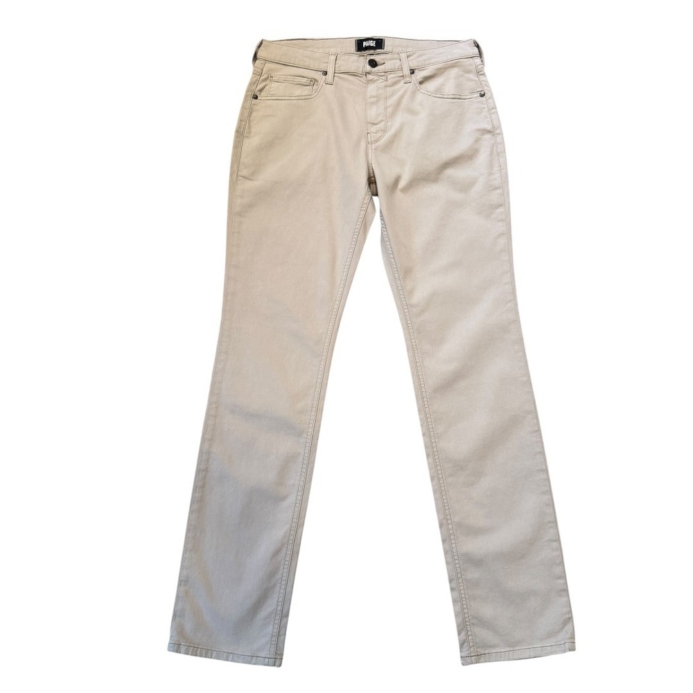 PAIGE Federal Slim Straight Pants Mens 32 Clean Khaki‎ Tan M655F91-7882